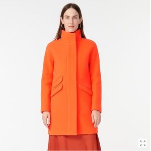 J.Crew Cocoon Coat Neon Geranium Orange NWT size 10